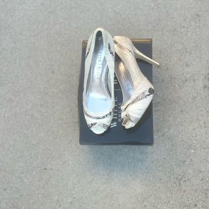 Cream/Animal Print White House Black Market Heels